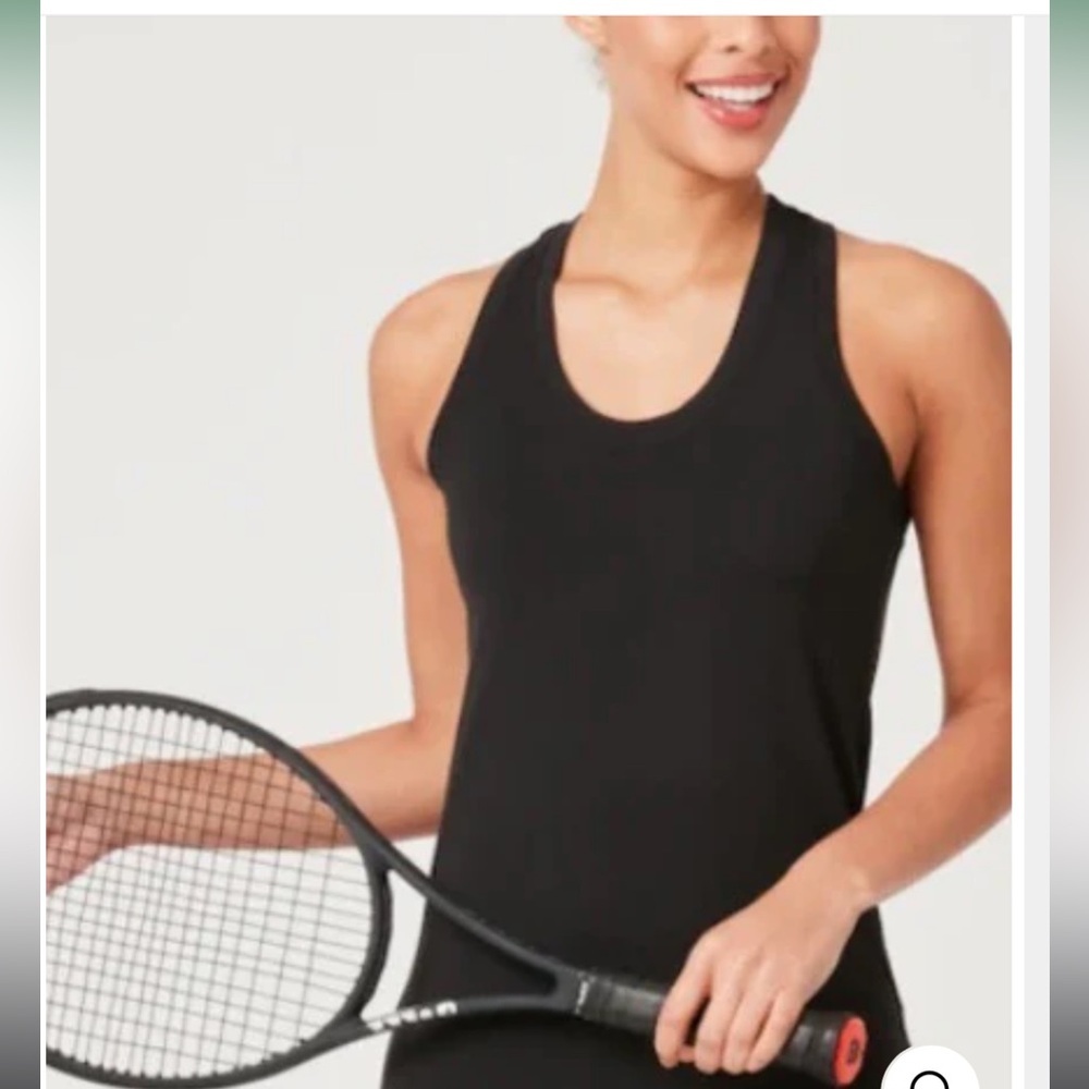 Flint Park NWT Women's‎ Volley Tank Black Sz XL Athletic Tennis Moisture Wicking